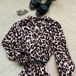 Limited Animal Print Shirtdress with belt